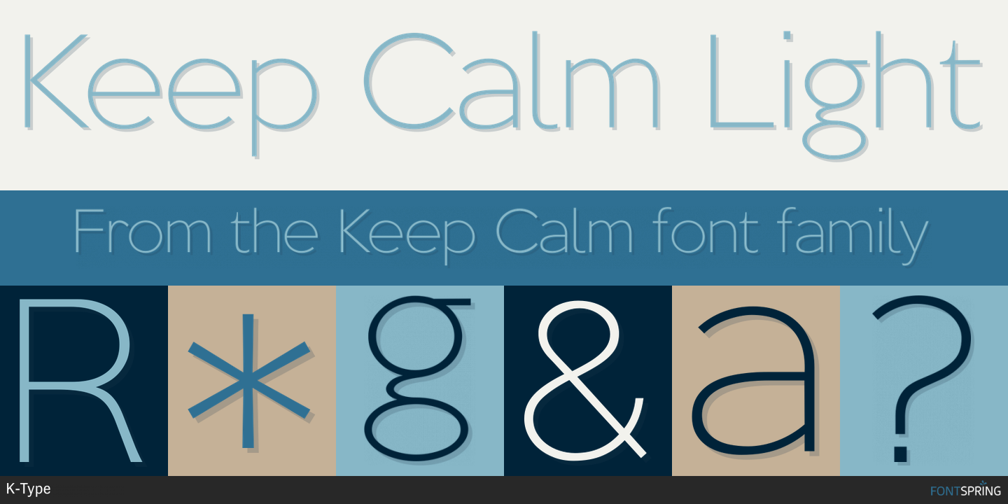 Keep calm family font free printable